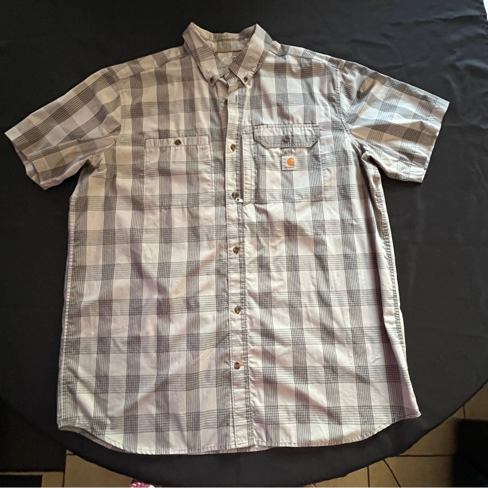 Carhartt Men's Casual Plaid Button-Down Shirt